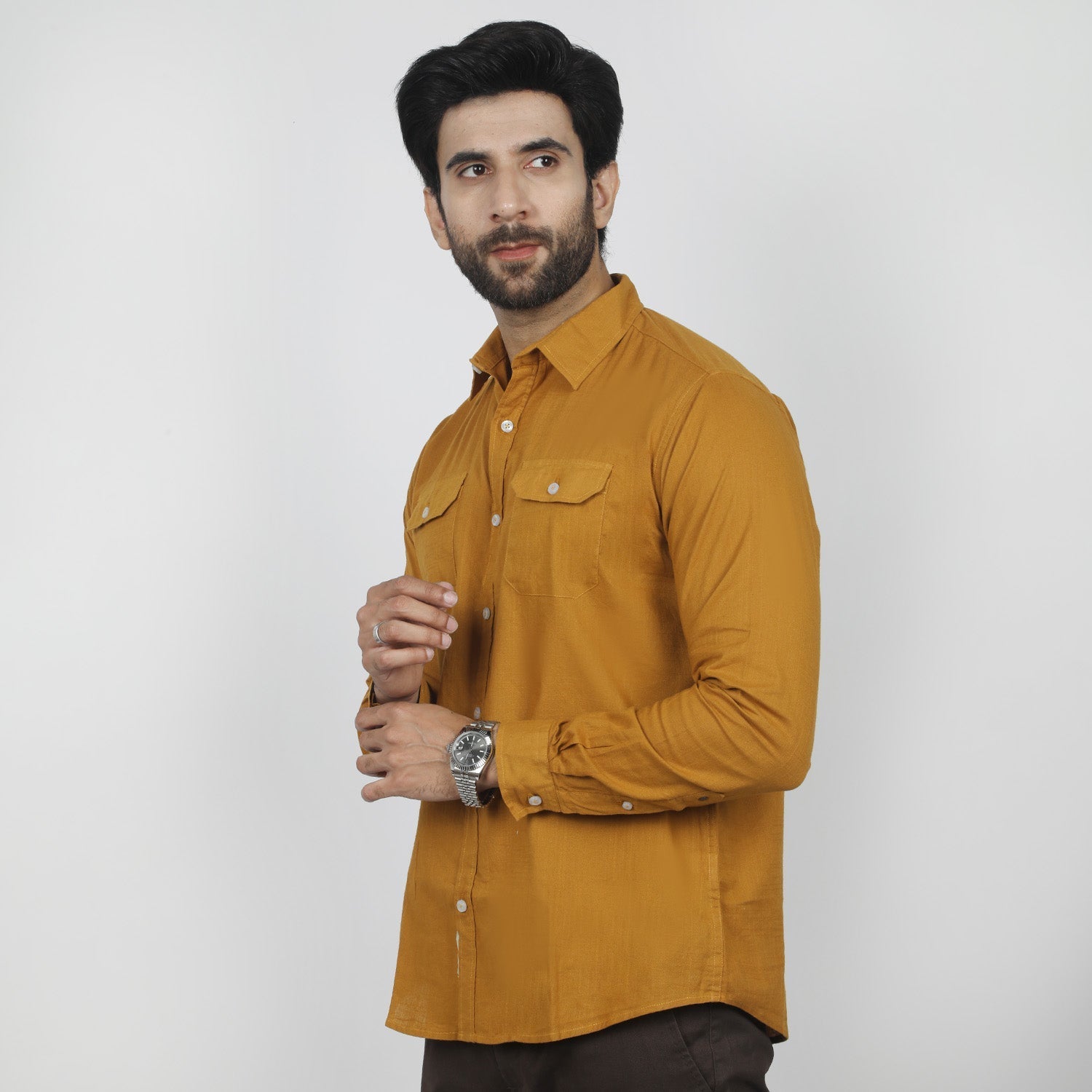 Eminent Men's Casual Check Shirt - Mustard, Men's Shirts, Eminent, Chase Value
