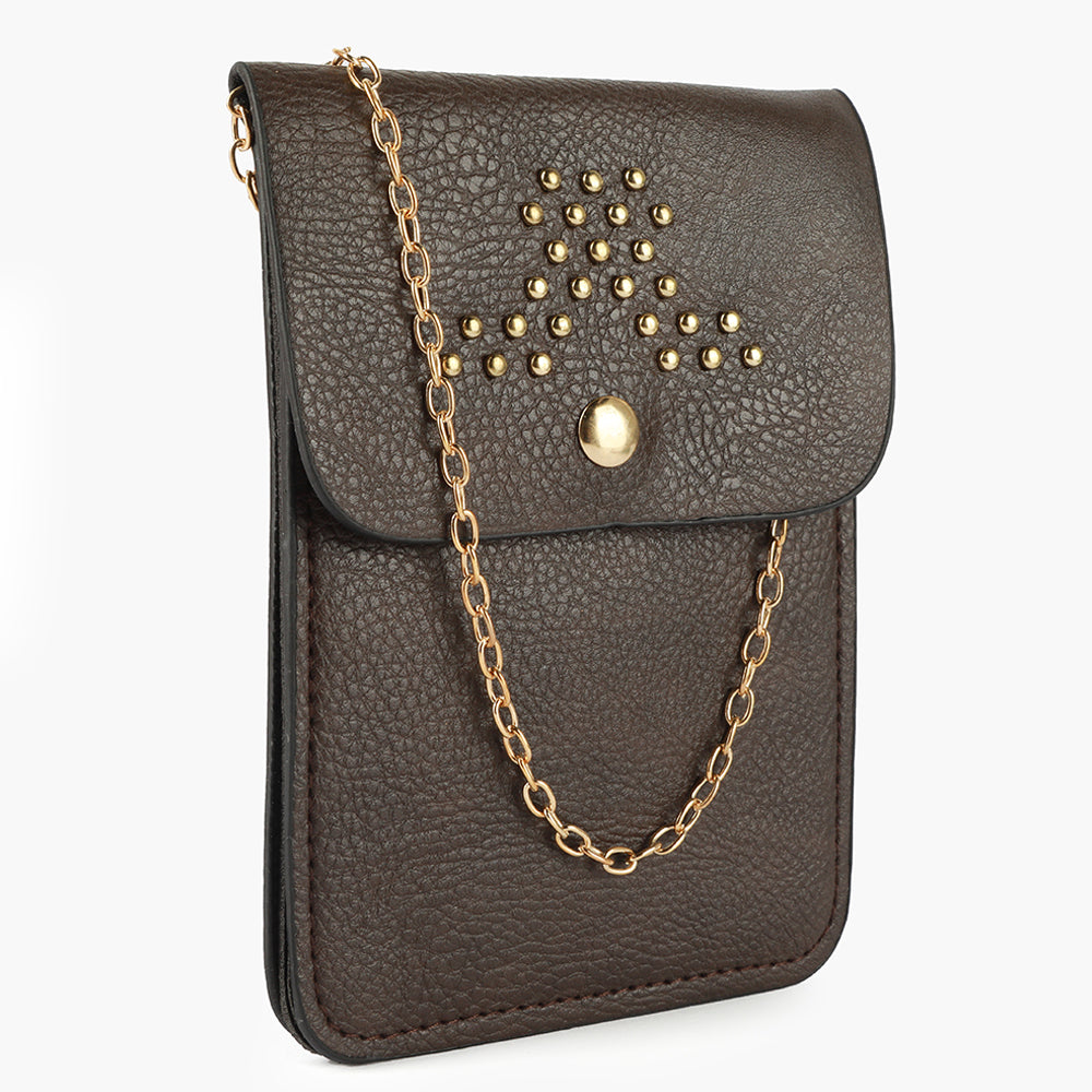 Women's Mobile Pouch - Coffee, Women Clutches, Chase Value, Chase Value