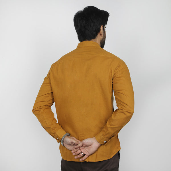 Eminent Men's Casual Check Shirt - Mustard