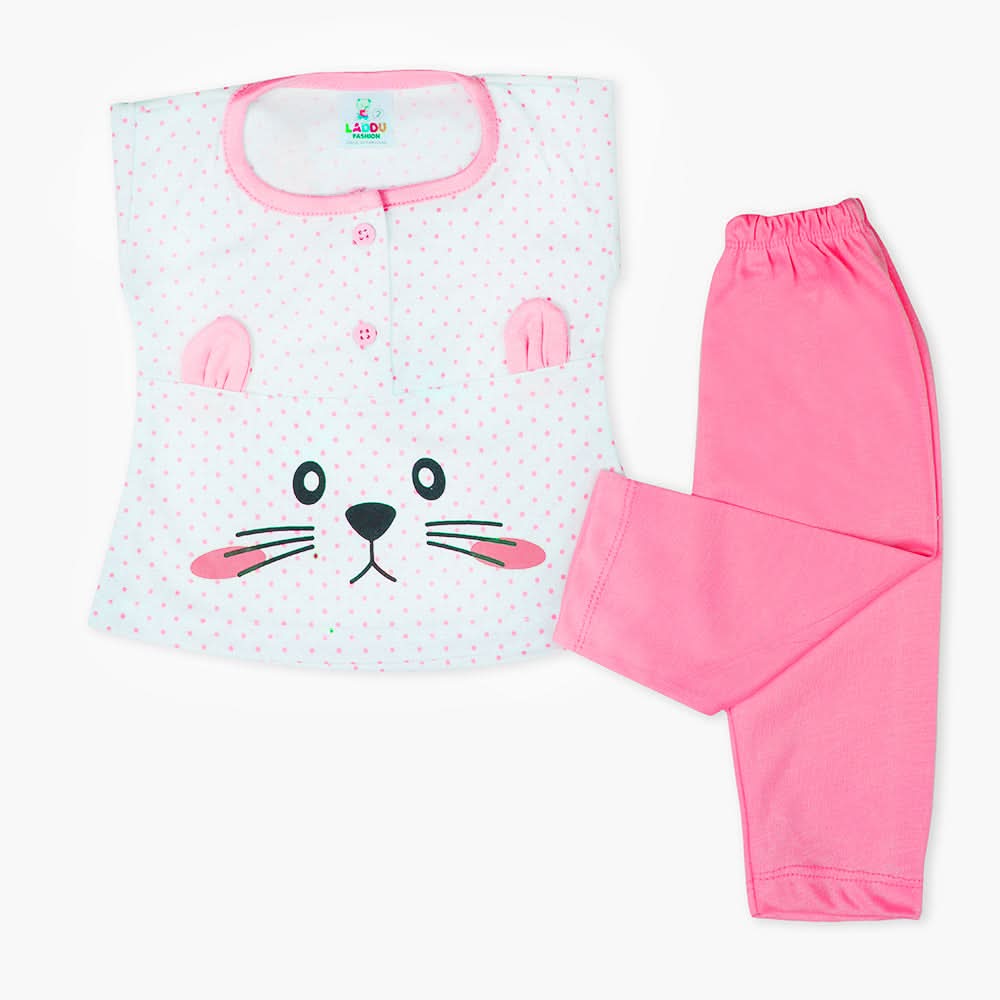 Newborn Girls Full Sleeves Suit - Pink, Newborn Girls Winterwear, Chase Value, Chase Value