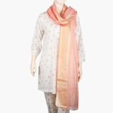 Women's Organza Stripe Dupatta - Light Pink, Women Dupatta, Chase Value, Chase Value
