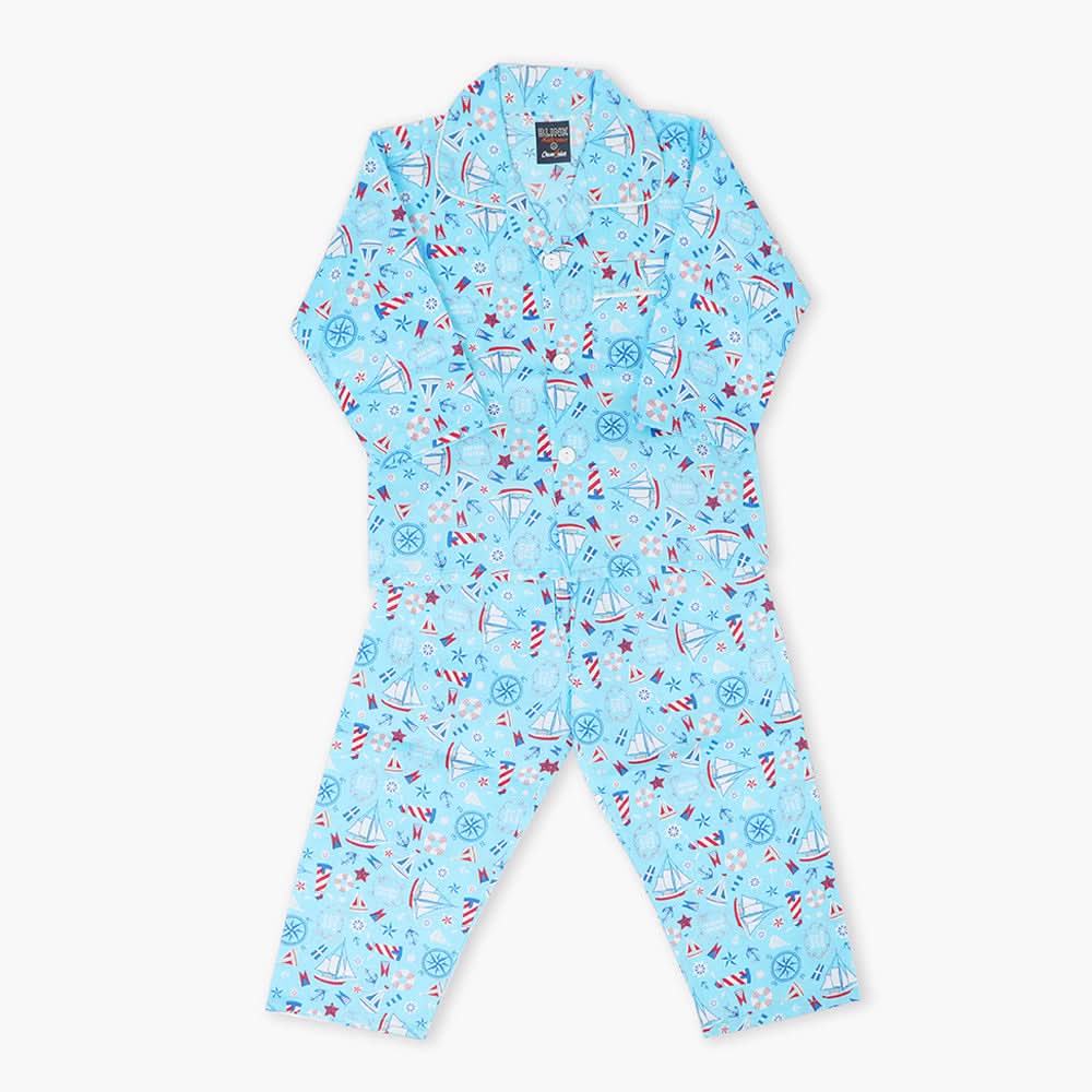Girls Night Suit - Sky Blue, Girls Suits, Chase Value, Chase Value