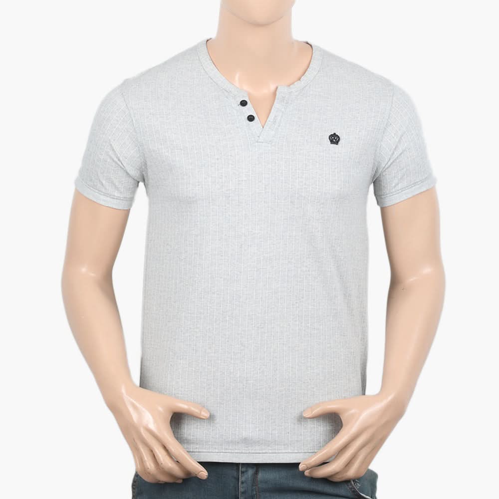 Men's Half Sleeves T-Shirt - Light Grey, Men's T-Shirts & Polos, Chase Value, Chase Value