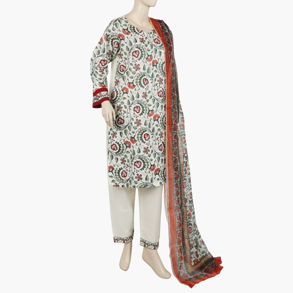 Women's Bareezay Cloud Cambric Shalwar Suit - Off White