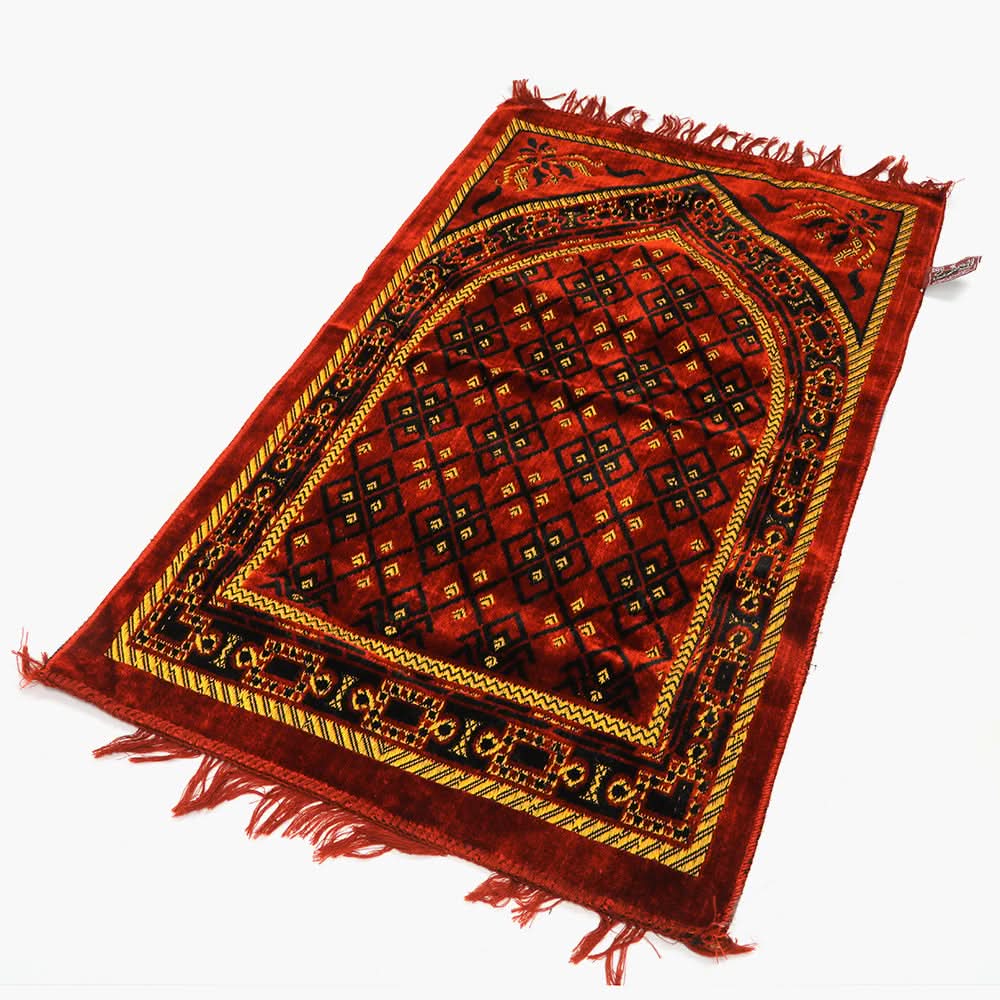 Ja-E-Namaz Prayer Mat - Rust, Prayer Accessories Collection, Chase Value, Chase Value
