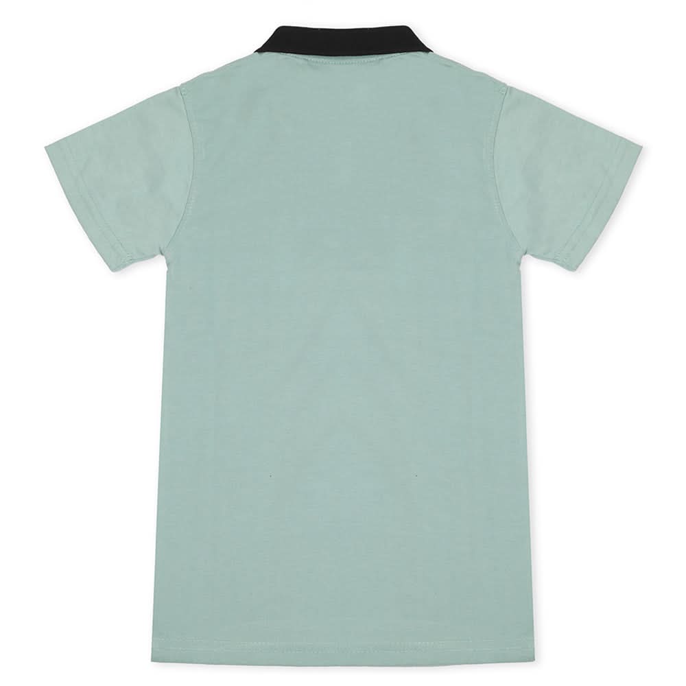 Boys Half Sleeves Polo T-Shirt - Cyan, Boys T-Shirts, Chase Value, Chase Value