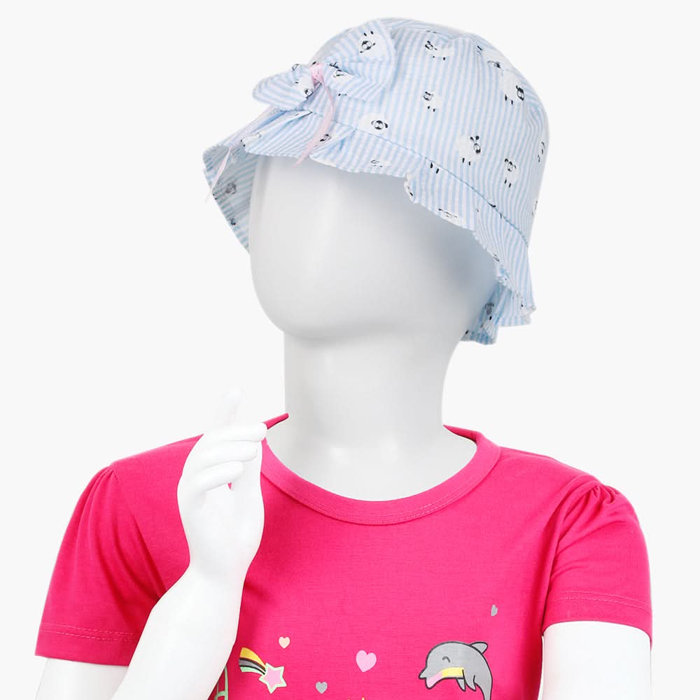 Girls Floppy Cap - Blue, Girls Caps & Hats, Chase Value, Chase Value