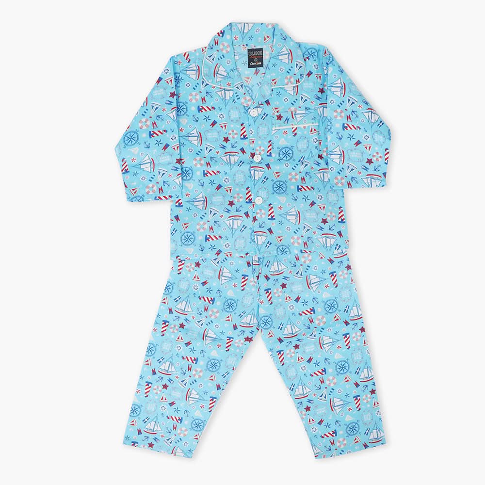 Girls Night Suit - Sky Blue, Girls Suits, Chase Value, Chase Value