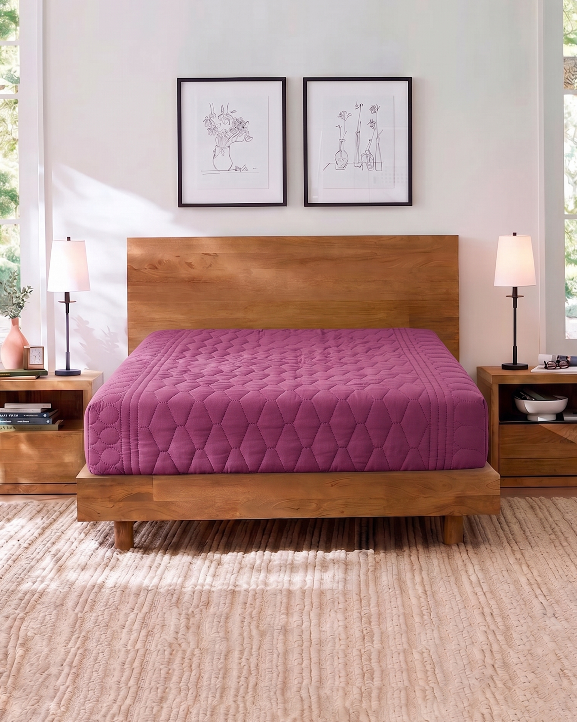 King Quilted Cotton Waterproof Mattress Protector 72x78
