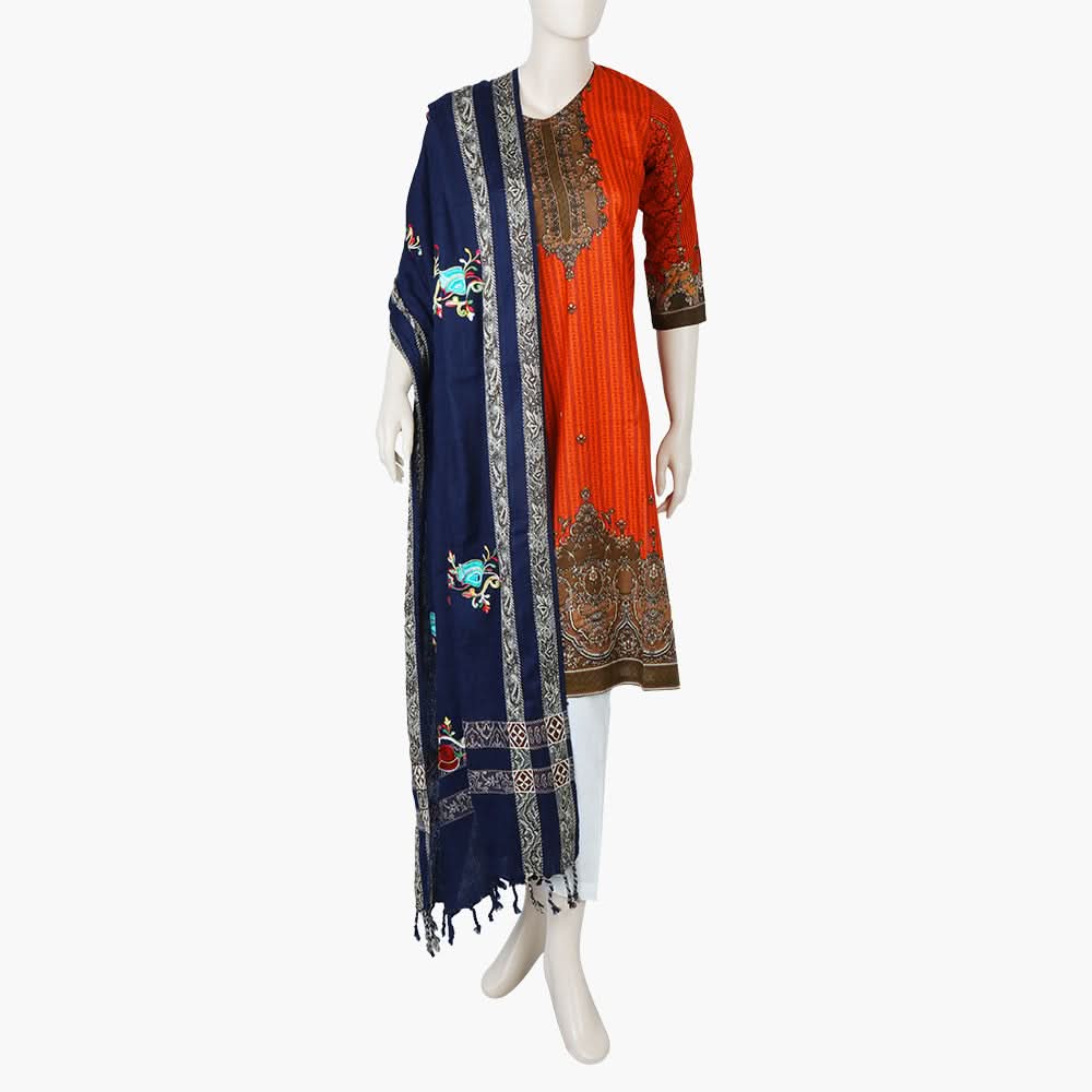 Women's Embroidered Shawl - Navy Blue, Women Shawls & Scarves, Chase Value, Chase Value
