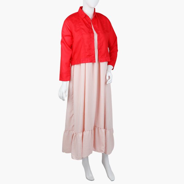Women's Plain Maxi With Top - Rose Pink, Women T-Shirts & Tops, Chase Value, Chase Value