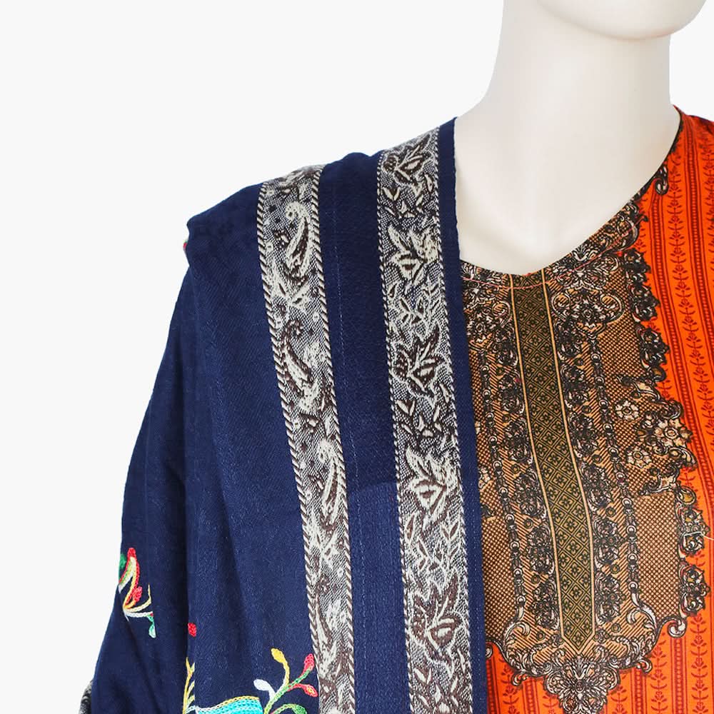 Women's Embroidered Shawl - Navy Blue, Women Shawls & Scarves, Chase Value, Chase Value