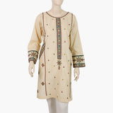 Women's Embroidered Kurti - Skin, Women Ready Kurtis, Chase Value, Chase Value