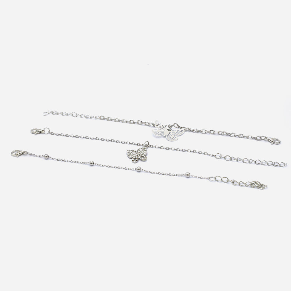 Women's Bracelet Pack Of 3 - Silver, Women Bangles & Bracelets, Chase Value, Chase Value