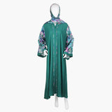 Women's Front Open Abaya - Dark Green, Women Abayas, Chase Value, Chase Value