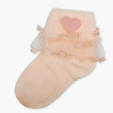 Girls Frill Socks - Peach, Girls Socks, Chase Value, Chase Value