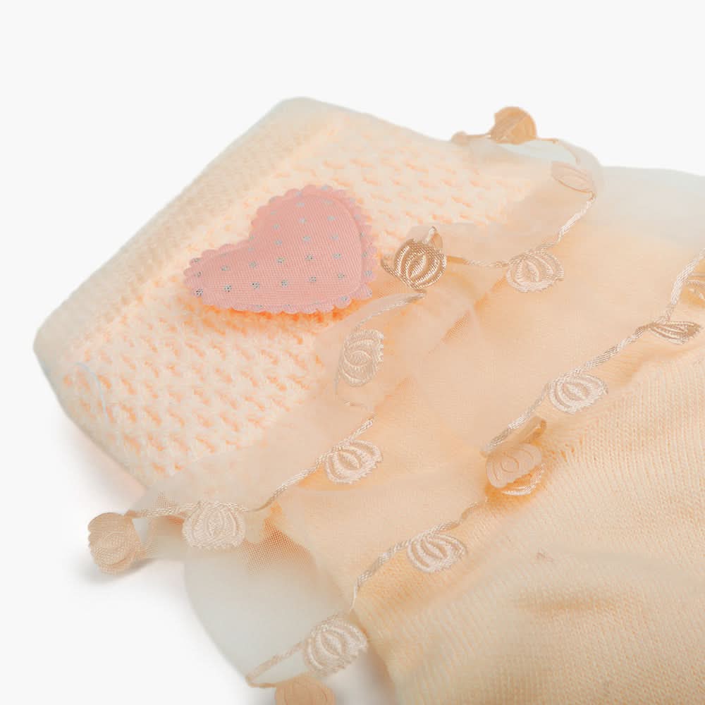 Girls Frill Socks - Peach, Girls Socks, Chase Value, Chase Value