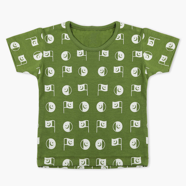 Newborn Boys Azadi T-Shirt - Green, Newborn Boys Shirts & T-Shirts, Chase Value, Chase Value