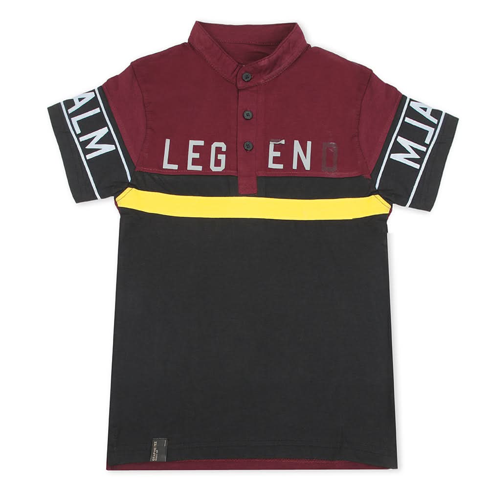 Boys Half Sleeves Polo T-Shirt - Dark Purple, Boys T-Shirts, Chase Value, Chase Value