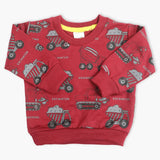 Newborn Boys Full Sleeves T-Shirt - Maroon, Newborn Boys Winterwear, Chase Value, Chase Value