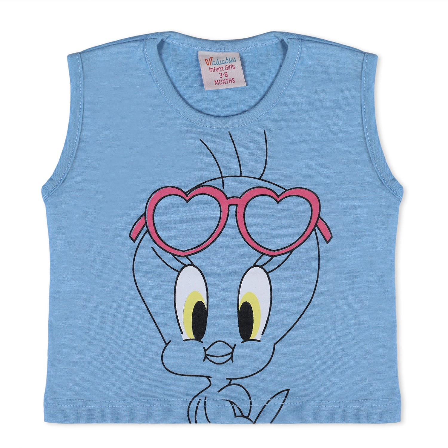 Valuable Newborn Girls Sando T-Shirt - Blue, Newborn Girls T-Shirts, Chase Value, Chase Value