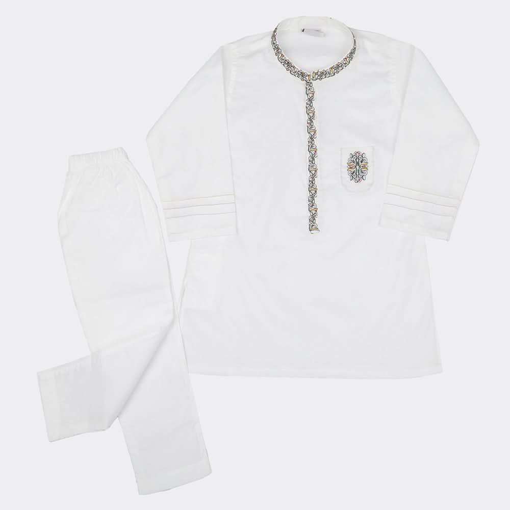 Boys Shalwar Suit - White, Boys Shalwar Kameez, Chase Value, Chase Value