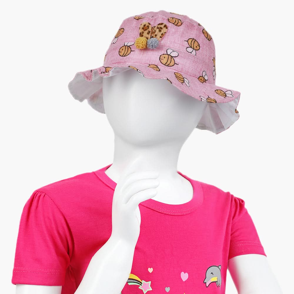 Girls Floppy Cap - Pink, Girls Caps & Hats, Chase Value, Chase Value