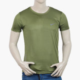 Men's Half Sleeves Round Neck T-Shirt - Dark Green, Men's T-Shirts & Polos, Chase Value, Chase Value
