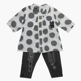 Girls Half Sleeves Suit - White, Girls Suits, Chase Value, Chase Value