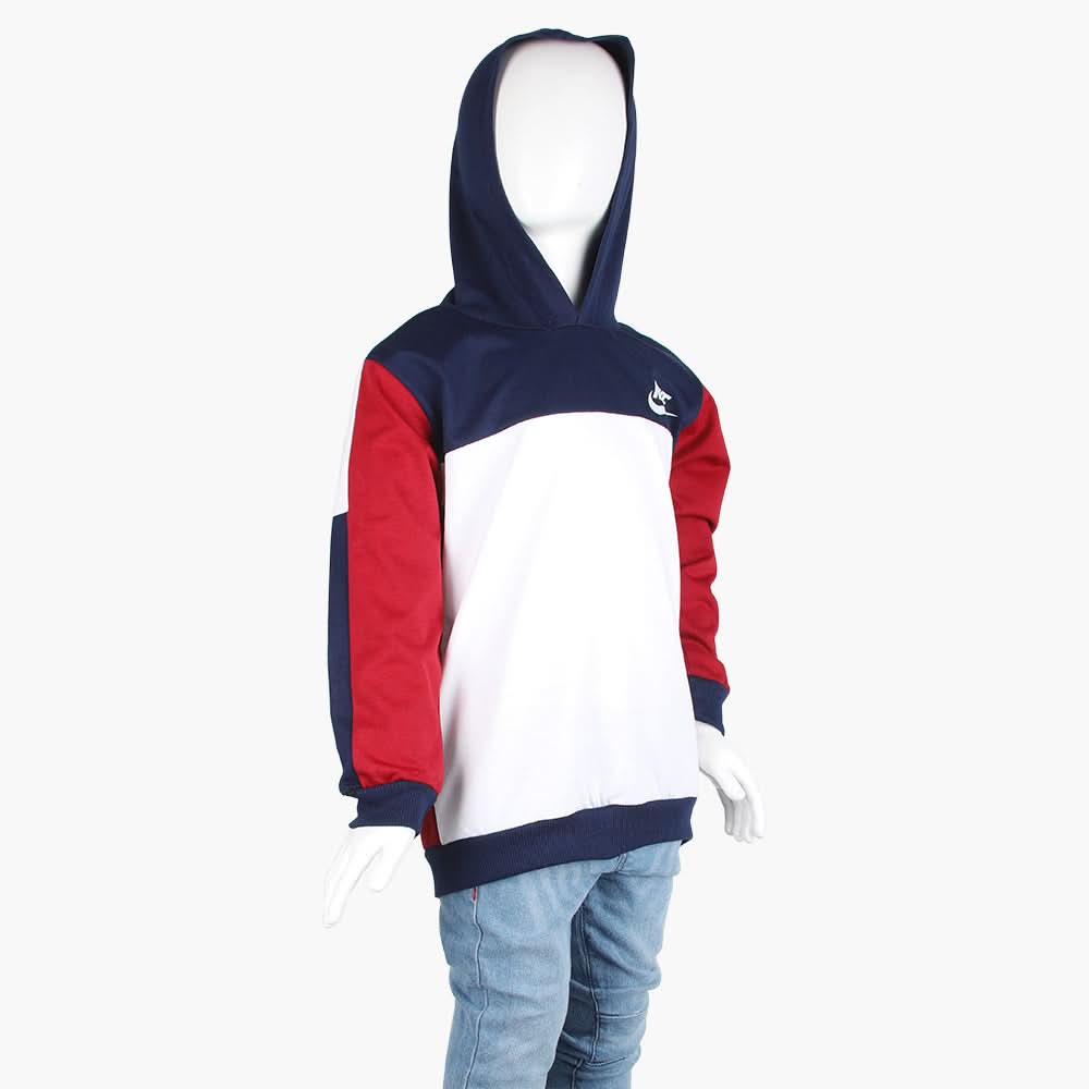 Boys Full Sleeves Hood T-Shirt - Navy Blue, Boys T-Shirts, Chase Value, Chase Value