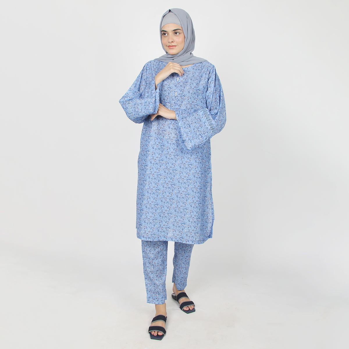 Women's Western Co-Ord Set - Blue, Women Co-Ord Set, Chase Value, Chase Value