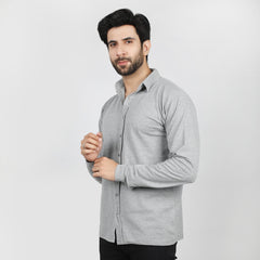 Eminent Men's Full Sleeves Polo T-Shirt - Ash Grey