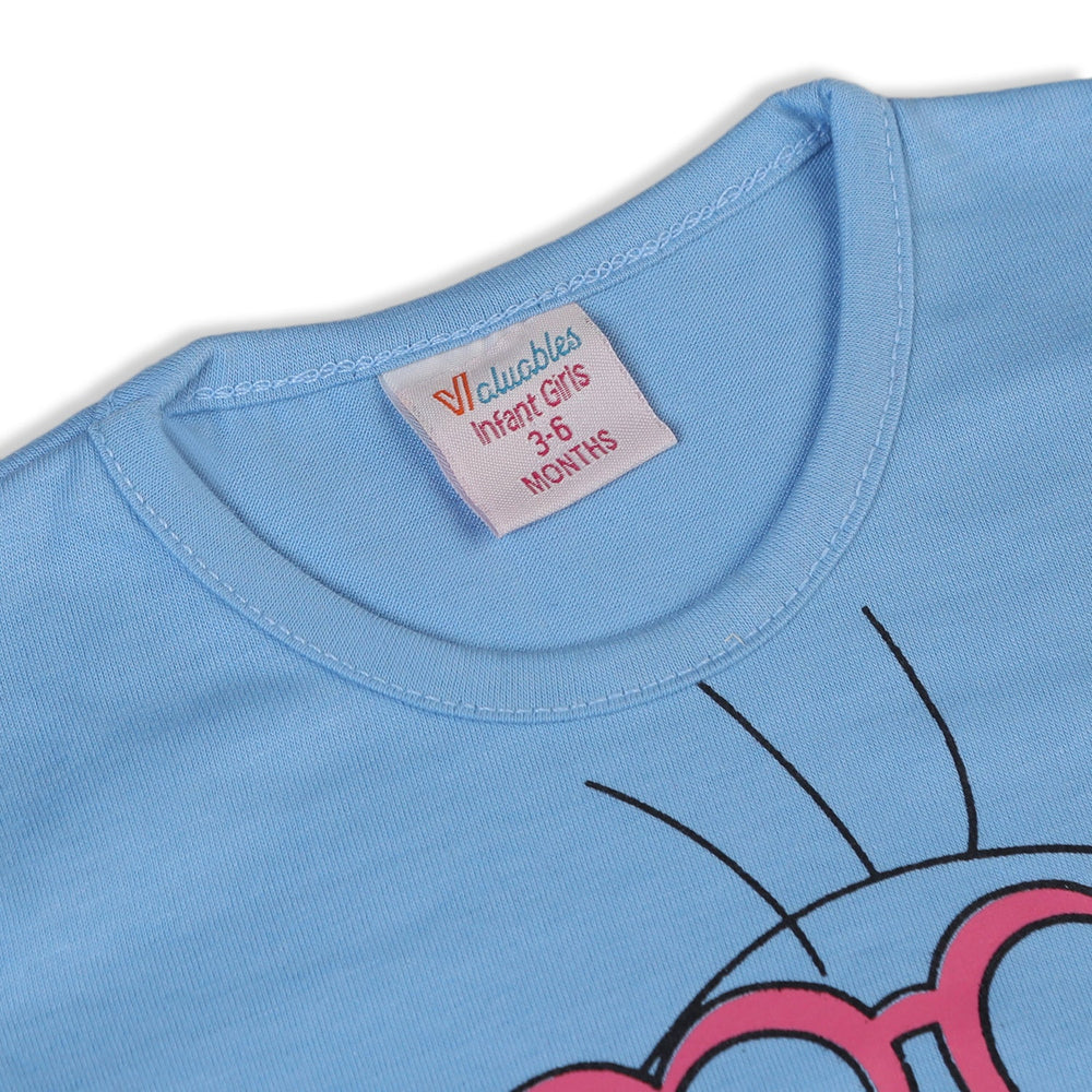 Valuable Newborn Girls Sando T-Shirt - Blue, Newborn Girls T-Shirts, Chase Value, Chase Value