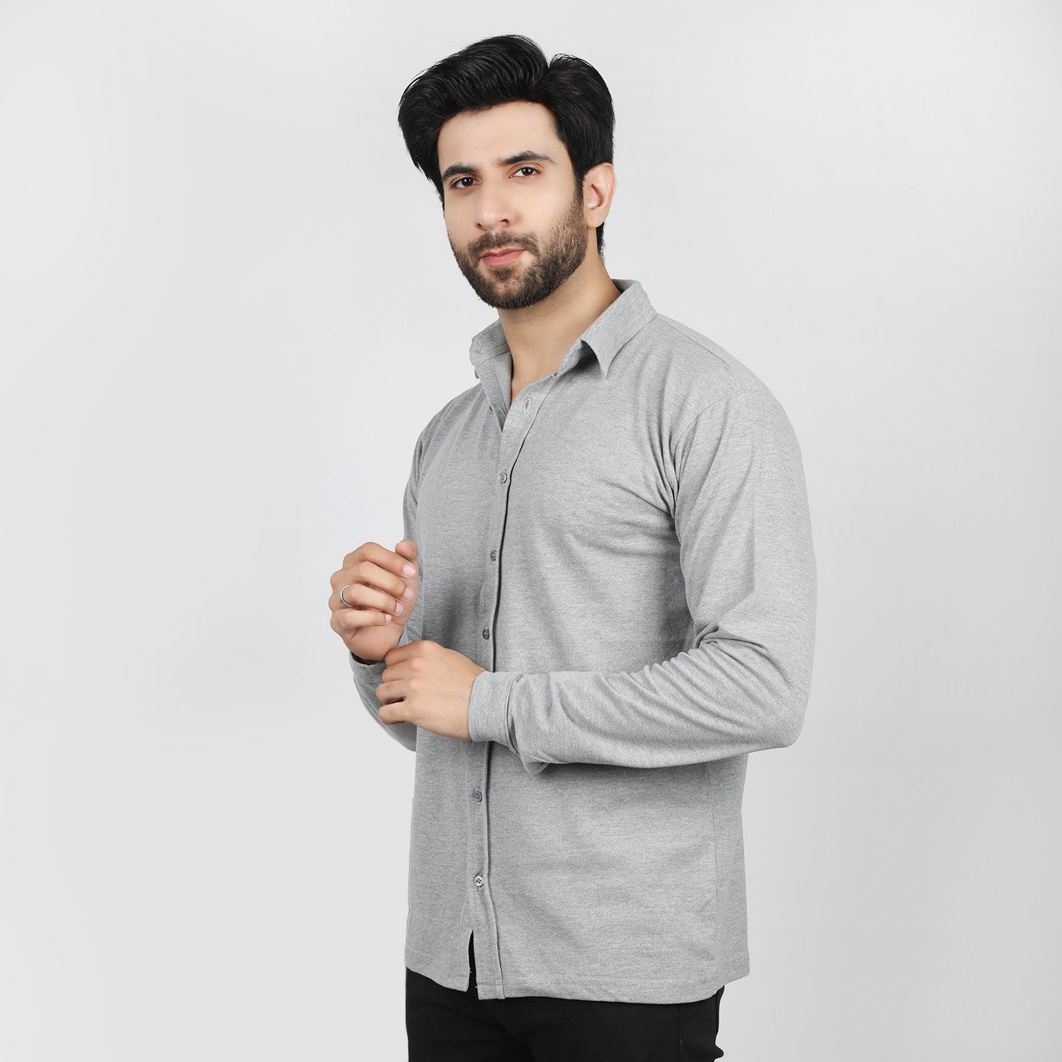 Eminent Men's Front Open Shirt - Ash Grey, Men's Shirts, Eminent, Chase Value