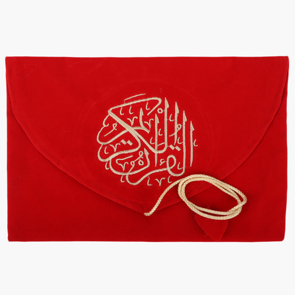Quran Pak Velvet Embroidery Cover - Red, Home Accessories, Chase Value, Chase Value