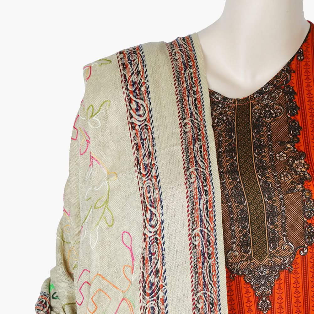 Women's Embroidered Shawl - Beige, Women Shawls & Scarves, Chase Value, Chase Value