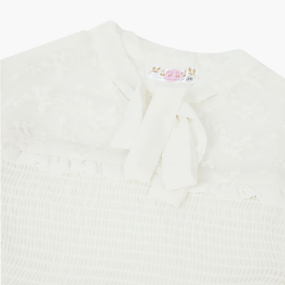 Girls Woven Top - White, Girls Tops, Chase Value, Chase Value