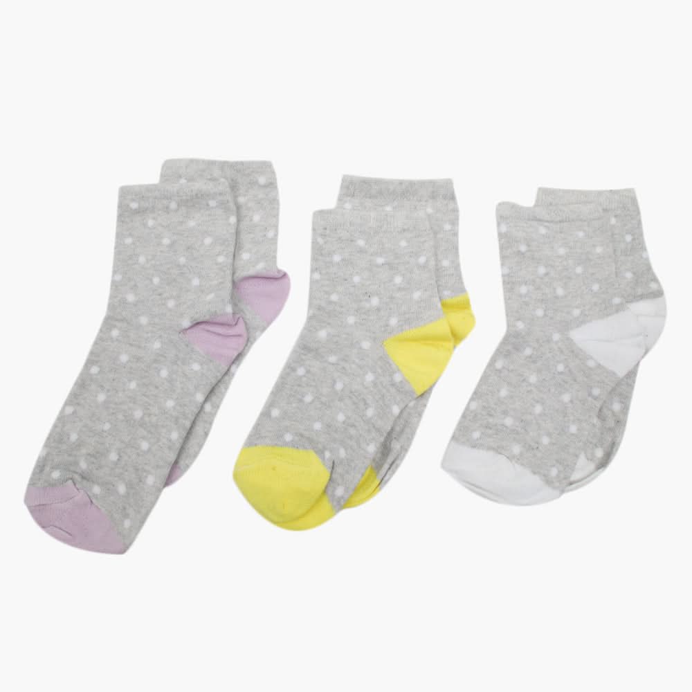 Women's Ankle Socks Pack Of 3 - Multi Color, Women Socks Stocking & Gloves, Chase Value, Chase Value