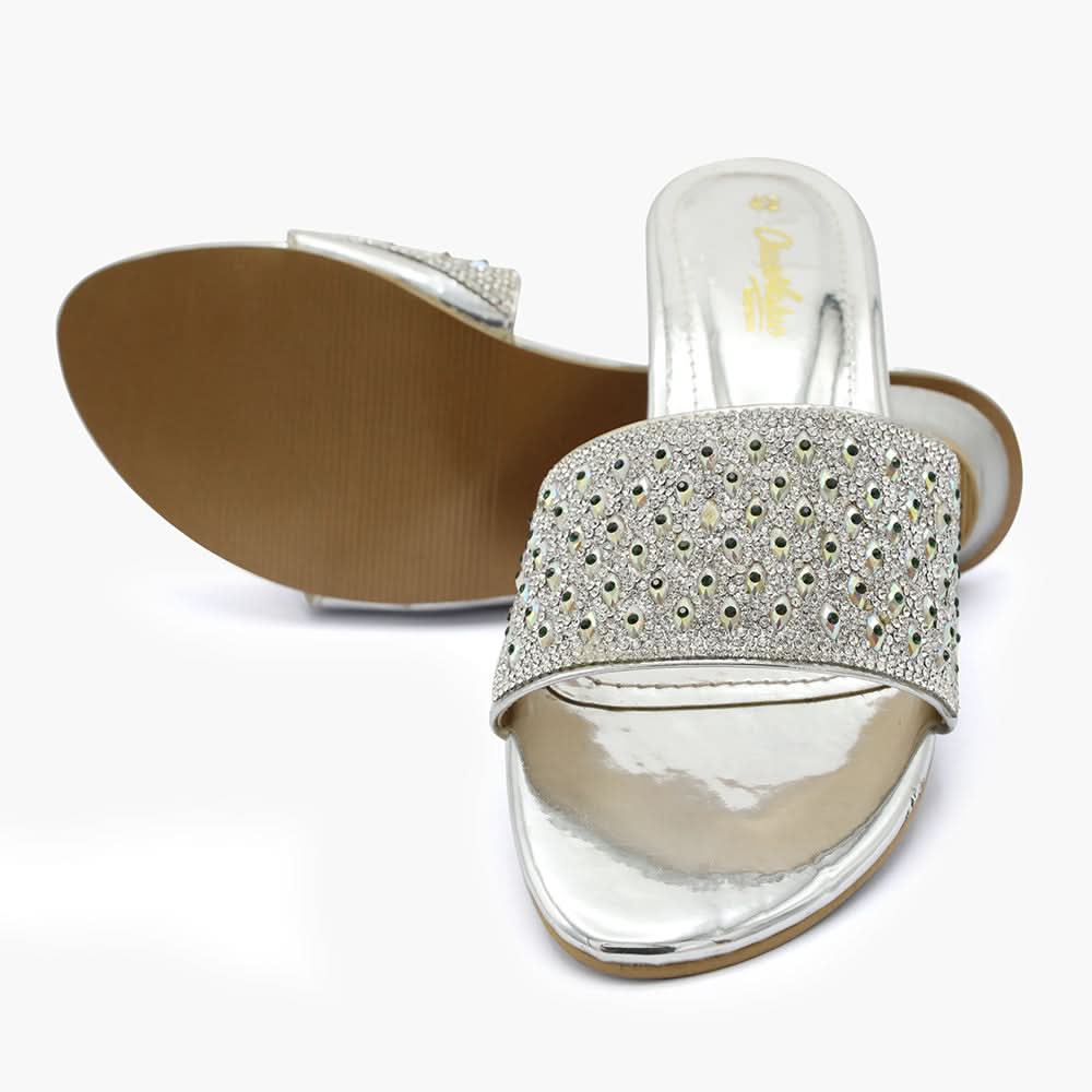 Women's Slipper - Silver, Women Slippers, Chase Value, Chase Value
