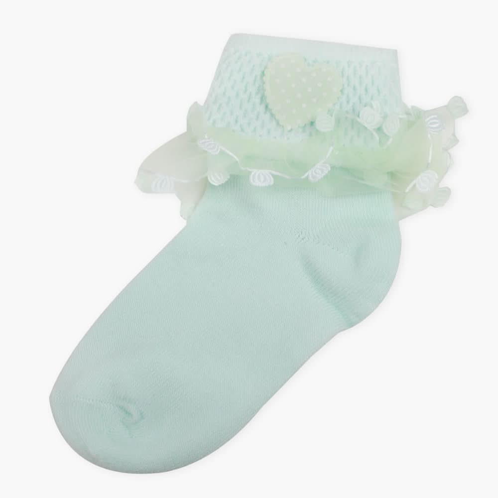 Girls Frill Socks - Cyan, Girls Socks, Chase Value, Chase Value
