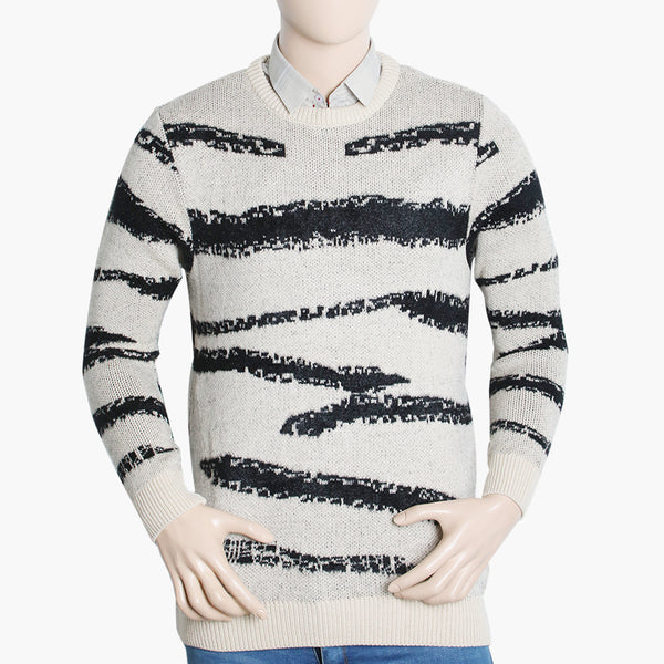 Men's Jacquard Sweater - Ecrul, Men's Sweater & Sweat Shirts, Chase Value, Chase Value