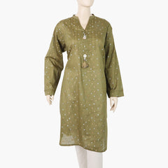 Women's Stitched Kurti - Olive Green