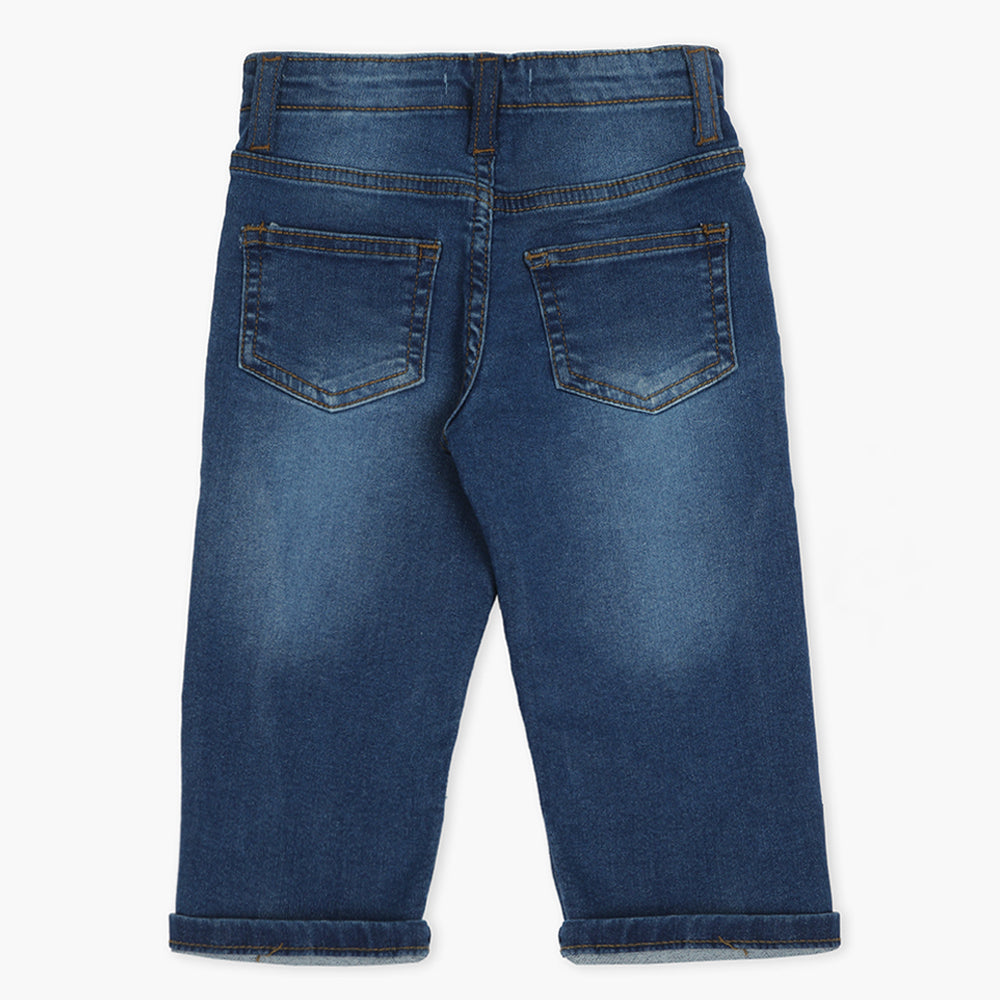 Eminent Newborn Boys Denim Pant - Mid Blue, Newborn Boys Shorts & Pants, Eminent, Chase Value