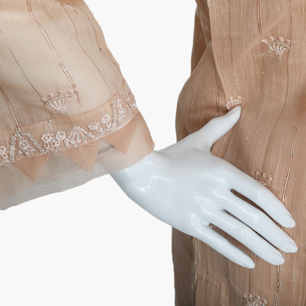 Women's Fancy 3Pcs Suit - Peach, Women Shalwar Suits, Chase Value, Chase Value
