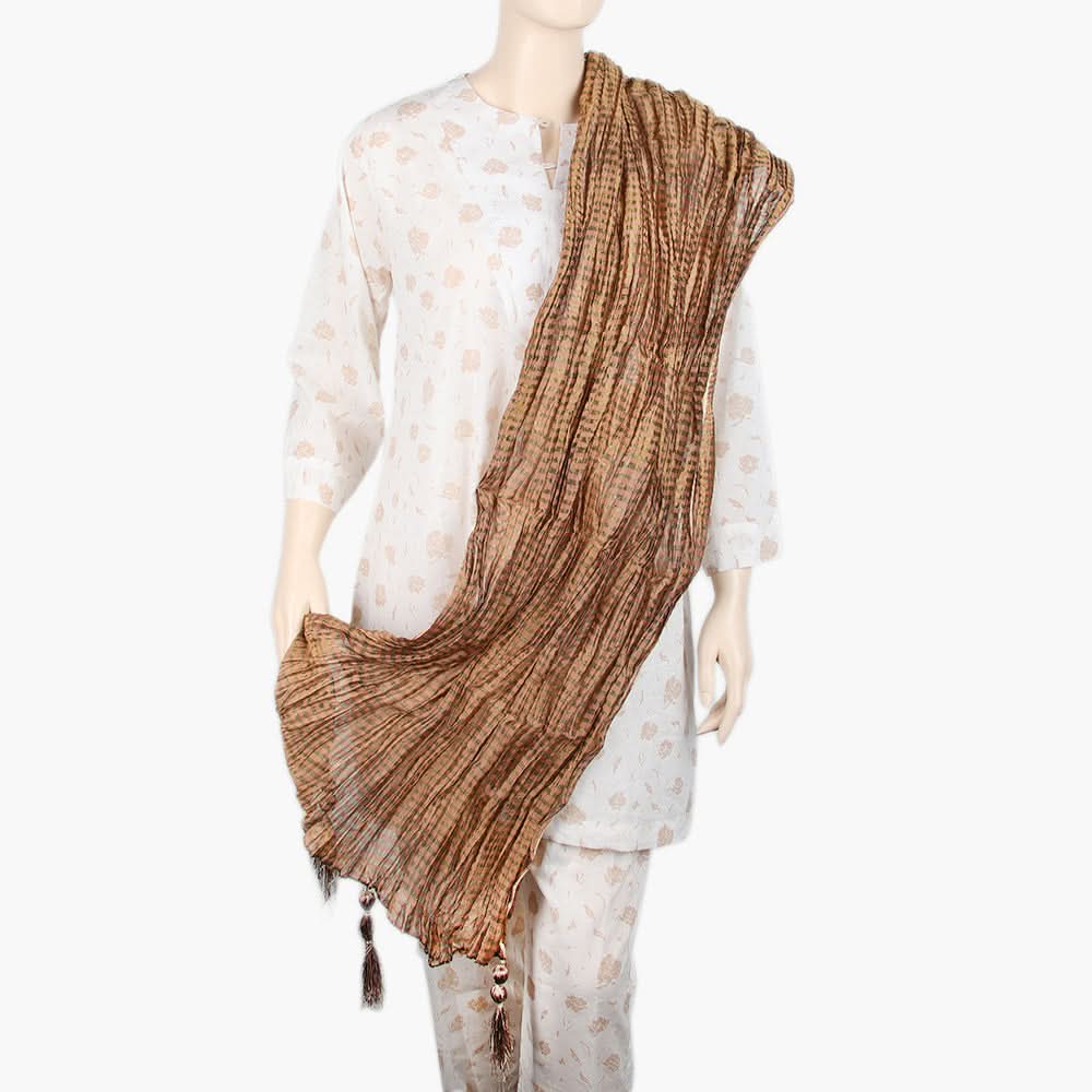 Women's Jamawar Dupatta - Brown, Women Dupatta, Chase Value, Chase Value