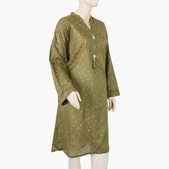 Women's Stitched Kurti - Olive Green