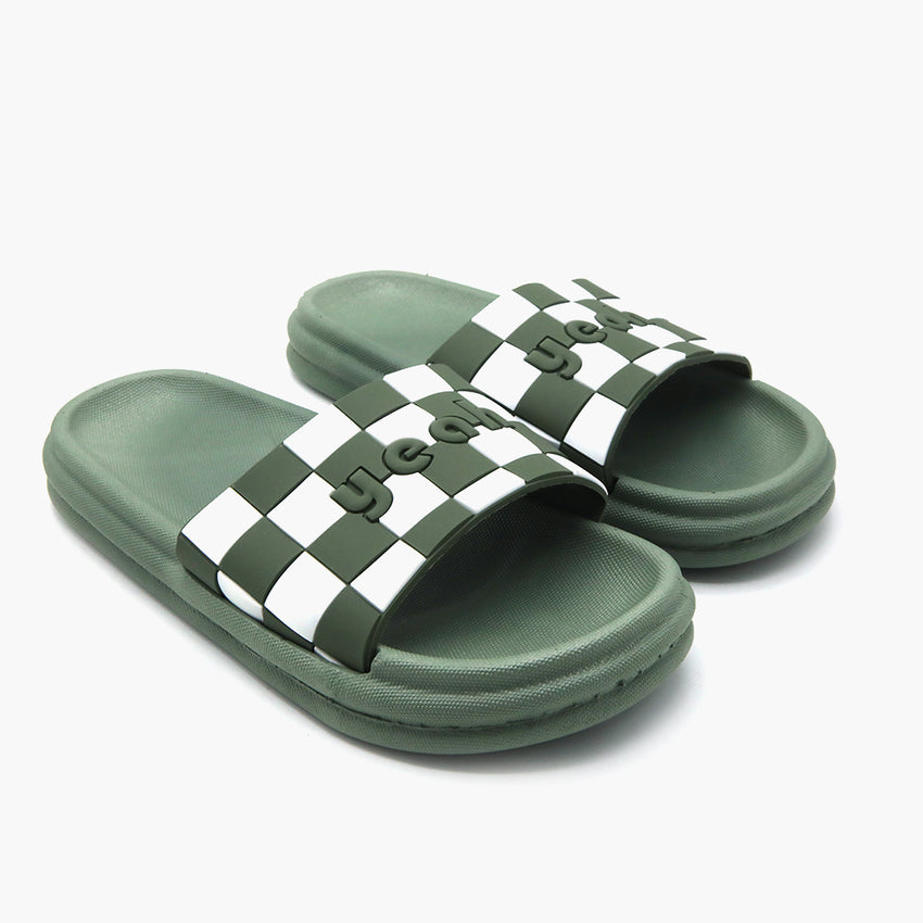 Men's Slider - Green, Men's Slippers, Chase Value, Chase Value