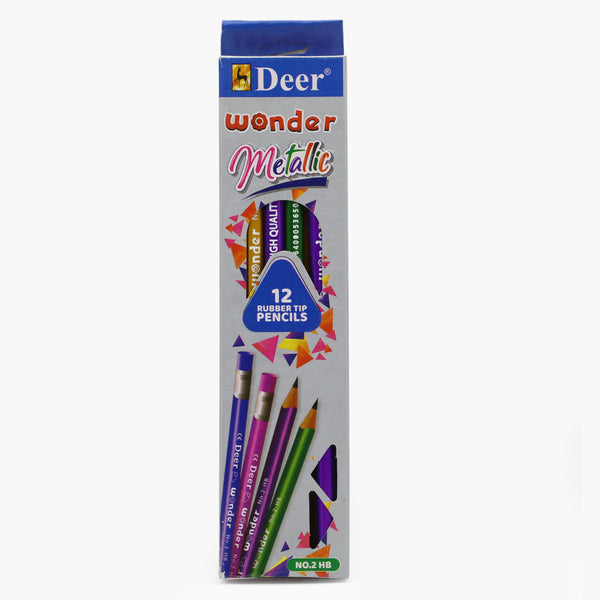 Deer Wonder Metallic Pencil Pack of 12 - Multi Color