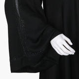 Women's Abaya With Lace - Black, Women Abayas, Chase Value, Chase Value
