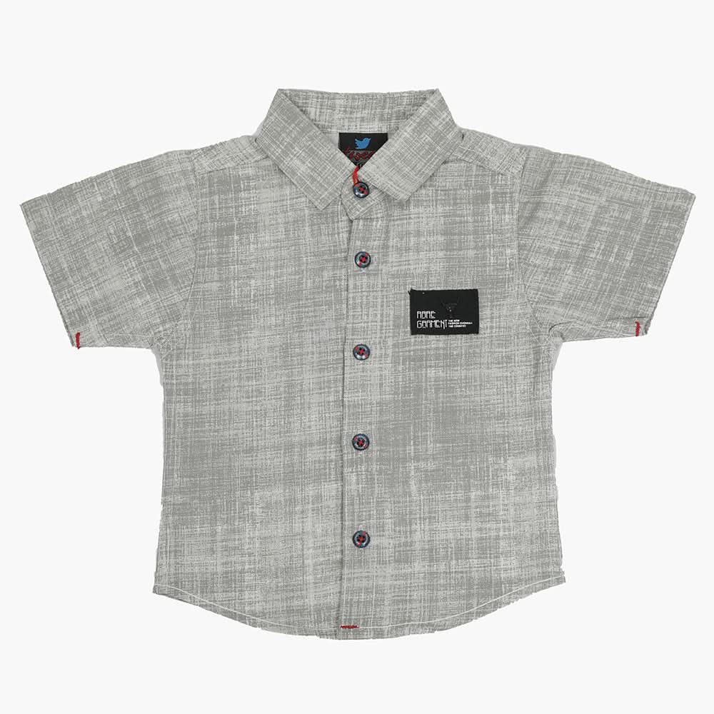 Boys Half Sleeves Casual Shirt - Light Grey, Boys Shirts, Chase Value, Chase Value
